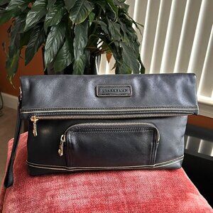 LONGCHAMP Zip Leather Wristlet Clutch Black 😍